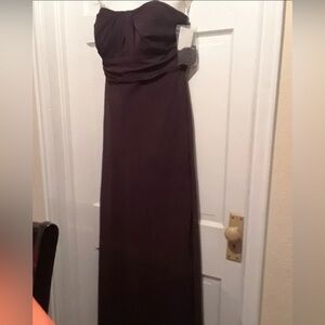 Chiffon David’s Bridal Strapless Maxi Dress